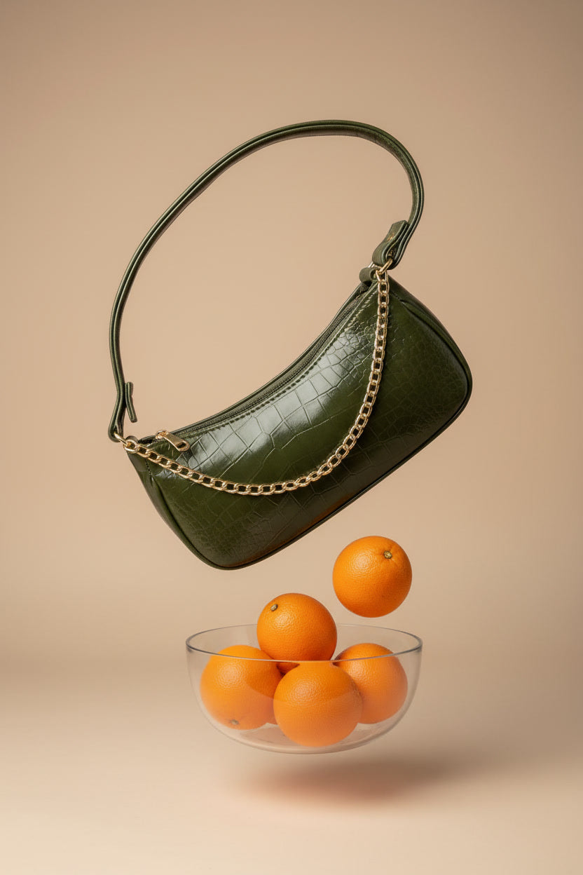 Croco Luxe U-Shaped Sling Bag