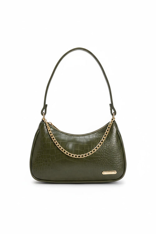 Croco Luxe U-Shaped Sling Bag