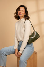 Croco Luxe U-Shaped Sling Bag