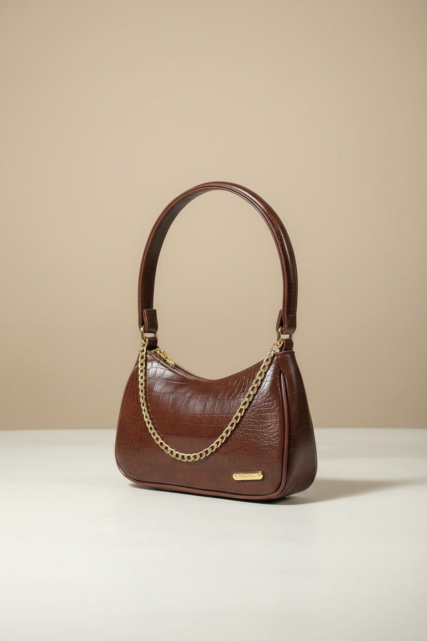 Croco Luxe U-Shaped Sling Bag